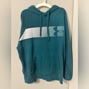 Men’s Under Armour Loose Teal Graphic Hoodie Size L